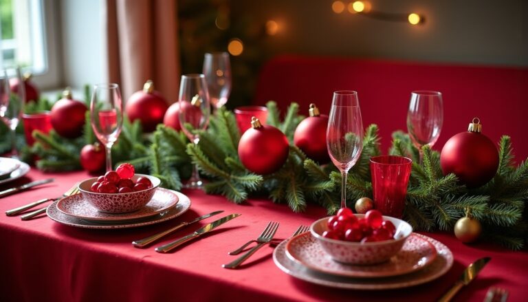 Les 10 meilleures inspirations déco pour une table de Noël en rouge et or