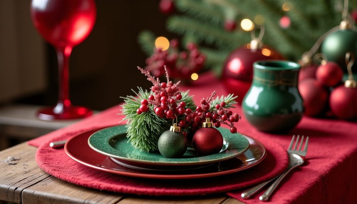 Les secrets pour une table de Noël rouge et verte élégante et festive